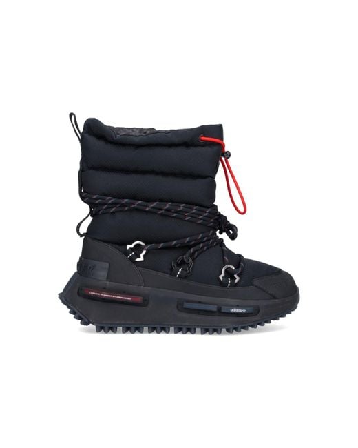 Moncler Black X Adidas Nmd Mid-calf Woven Boots