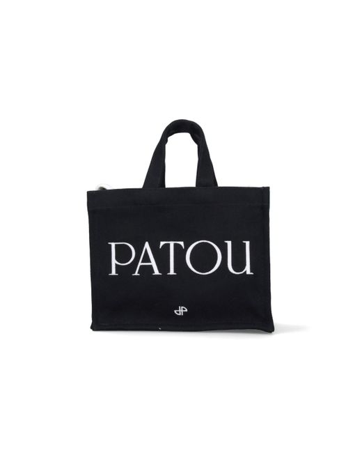 Patou Black Logo Tote Bag
