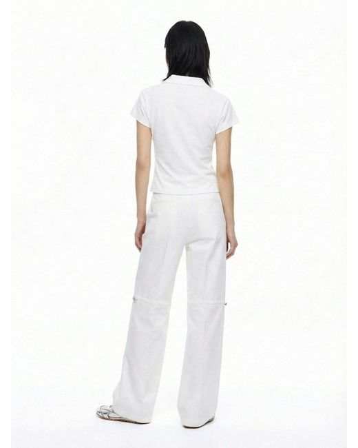 Fendi White Cotton Pants