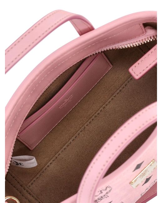 MCM Pink Monogram Mini Tote Bag