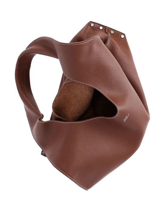 A.P.C. Brown A. P.C. 100% Cow Leather Shoulder Bag