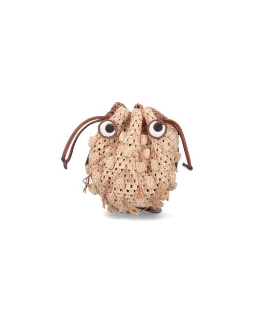 Anya Hindmarch Natural Mini Crossbody Bag "Eyes"