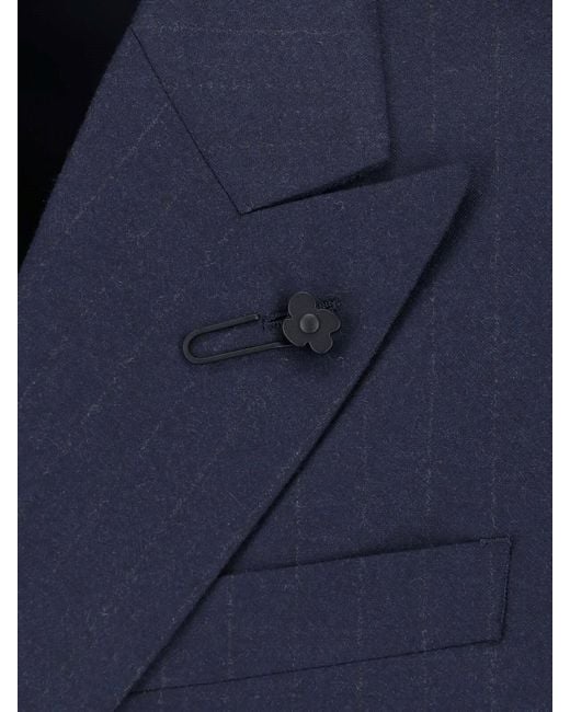 Lardini Blue Double-Breasted Suit for men
