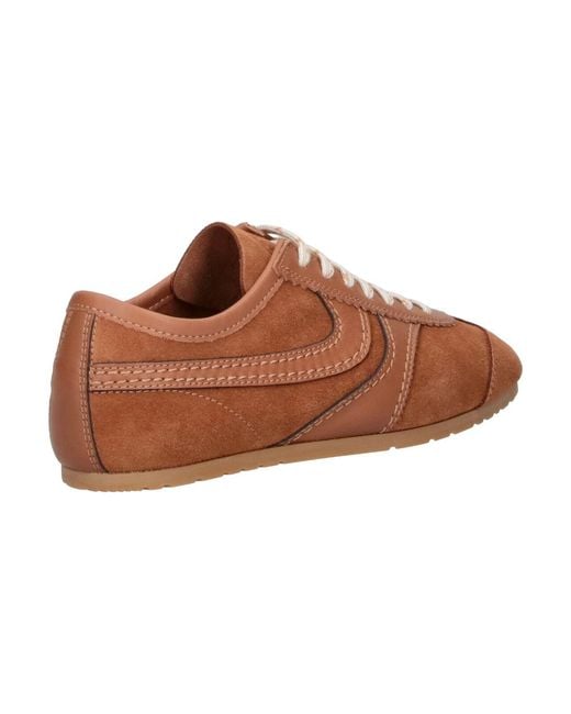 Dries Van Noten Brown Suede Sneakers