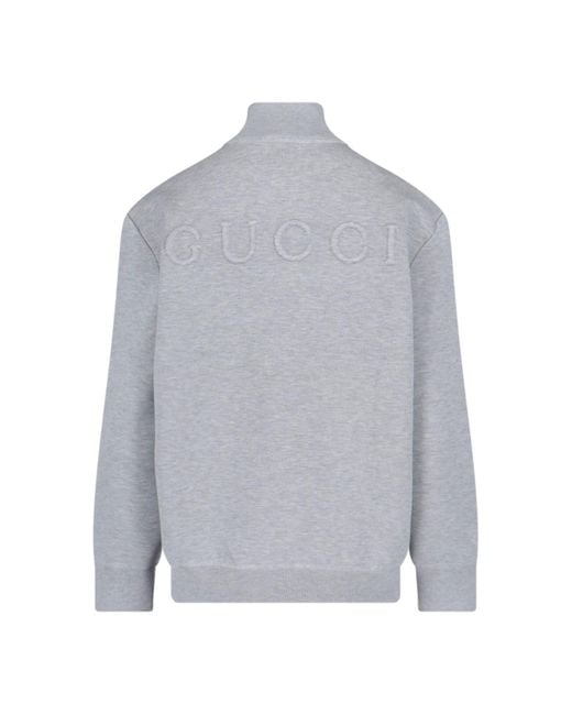 Gucci Gray Knitted Zip Cardigan