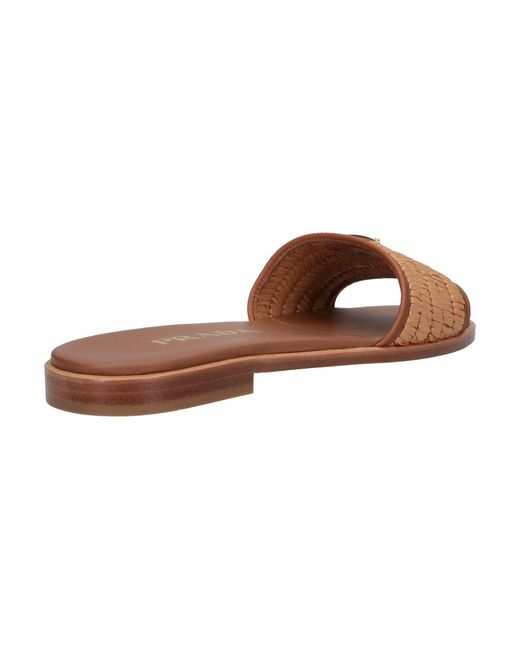 Prada White Raffia Logo Sandals