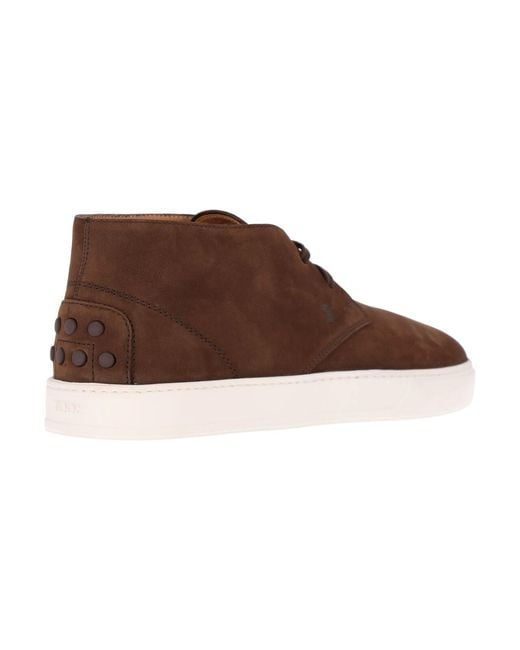 Tod's Brown Suede Sneakers for men