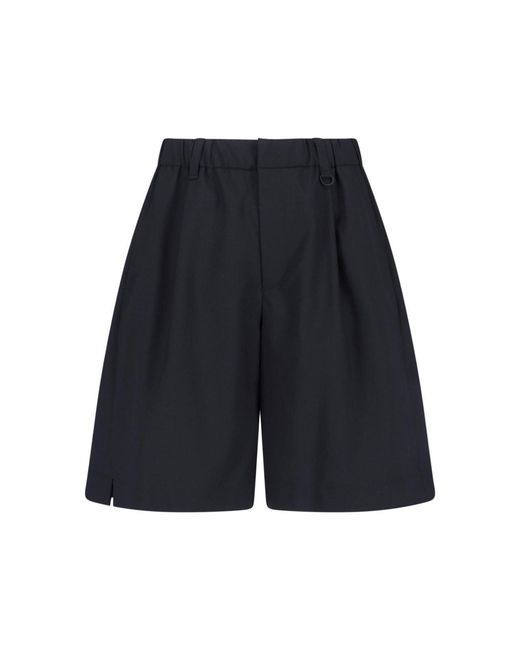Laminar Blue Wool Blend Shorts for men