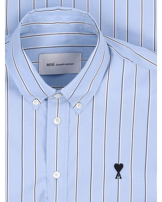 AMI Blue Shirt De Coeur” for men