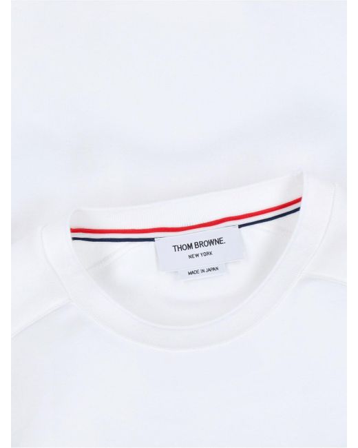 Thom Browne White '4-bar' T-shirt for men