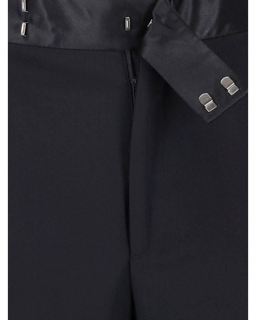 Giorgio Armani Blue Tailored Virgin Wool Trousers for men