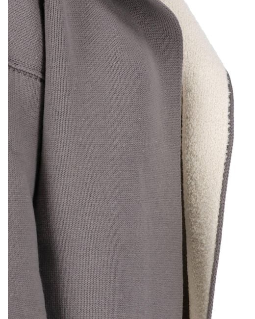 Rick Owens Gray Wool Hooded Jacket