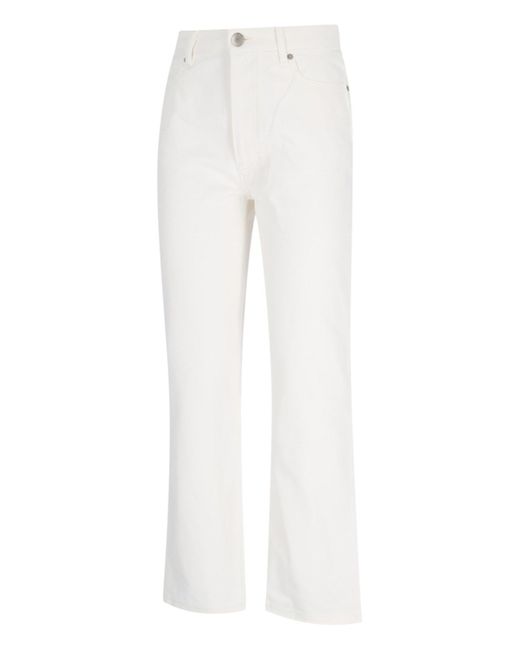 Pantaloni "Straight Fit" di AMI in White
