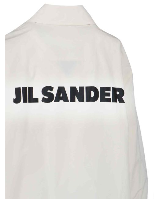 Giacca Logo Retro di Jil Sander in White
