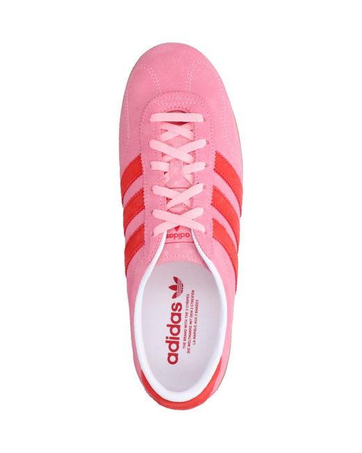 Adidas Pink Light & Natural Leather And Textile Sneakers