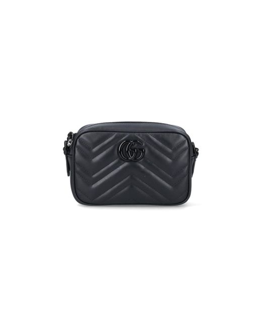 Gucci Black Mini Shoulder Bag "Gg Marmont"