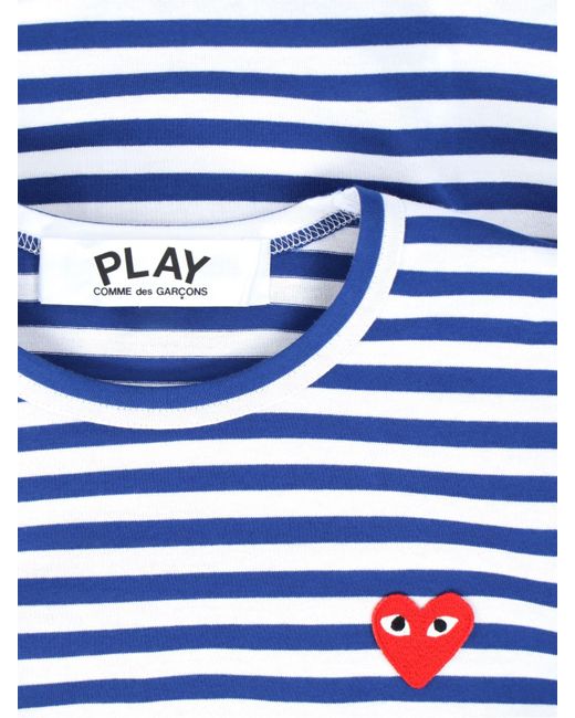 COMME DES GARÇONS PLAY Blue Striped T-shirt