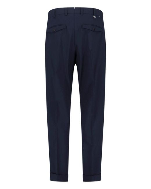 PT Torino Blue Virgin Wool Pants for men