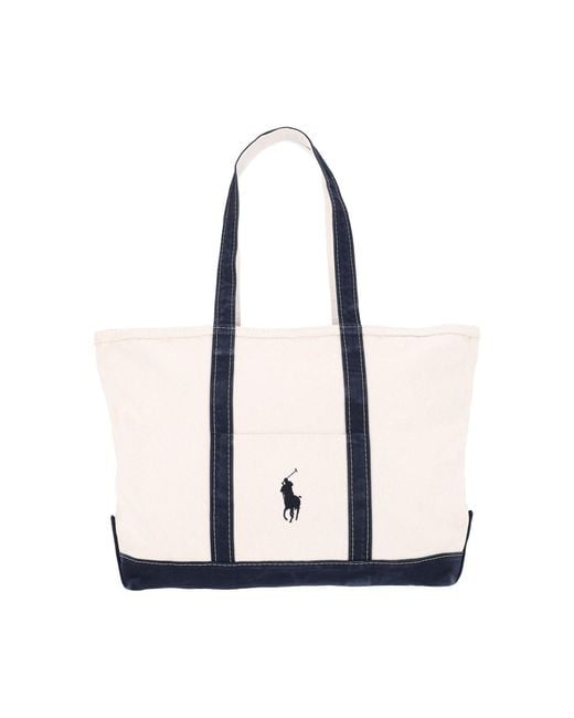 Polo Ralph Lauren White Tote Bag “Big Pony” for men