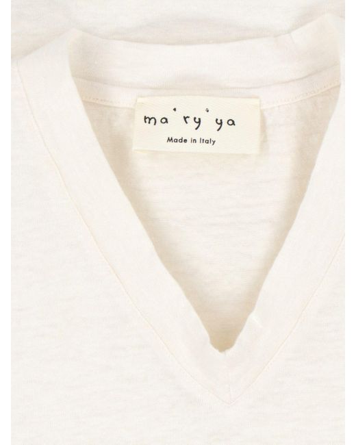 Ma'ry'ya White Linen T-shirt