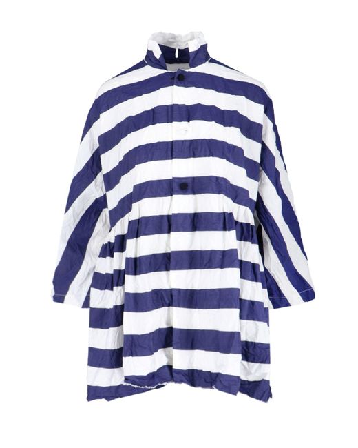 Daniela Gregis Blue Mini Shirt Dress