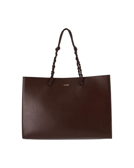 Jil Sander Brown Tote Bag “Tangle”