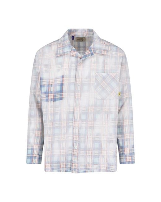 GALLERY DEPT. White Plaid 100% Cotton Button-Up Shirt for men