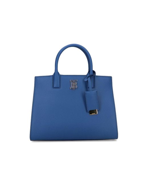Burberry Frances Mini Top Handle Bag in Blue | Lyst