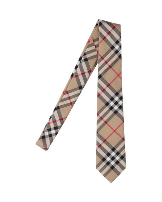 Cravatta "Vintage Check" di Burberry in White da Uomo