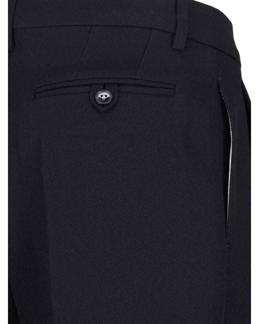 Victoria Beckham Blue Tailored High-Waist Straight-Leg Trousers