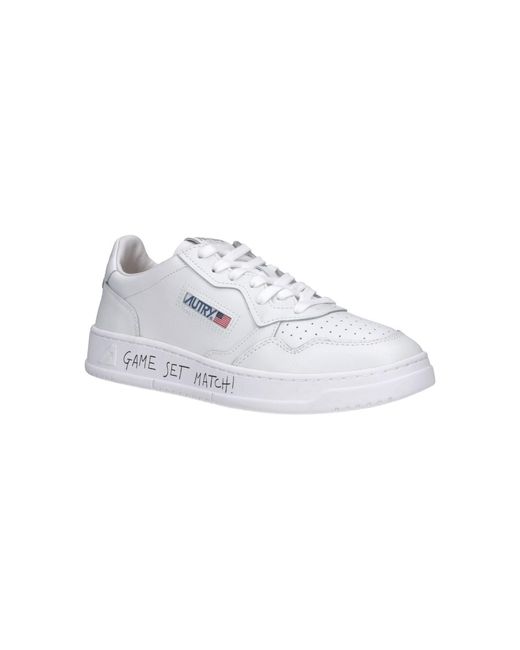 Autry White Cow Leather Sneakers With Towel Lining for men