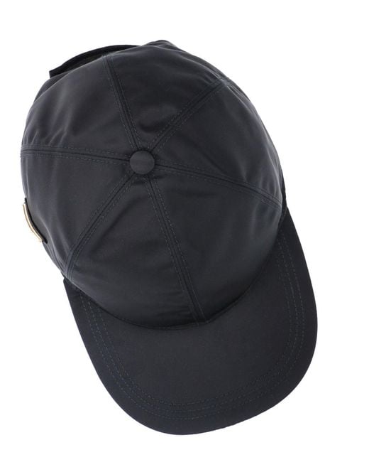 Cappello Baseball Logo di Prada in Black