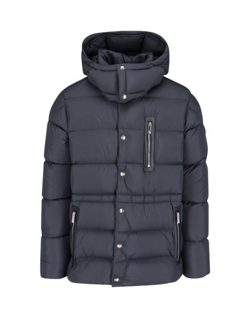 Moncler Blue 'bauges' Short Down Jacket for men