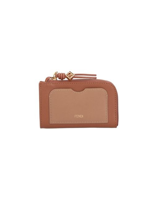 Fendi Brown Cardholder "Ff Diamonds"