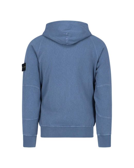 Stone Island Blue '63160' Zip Sweatshirt for men