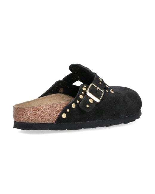 Birkenstock Black Mules "Boston Rivets"