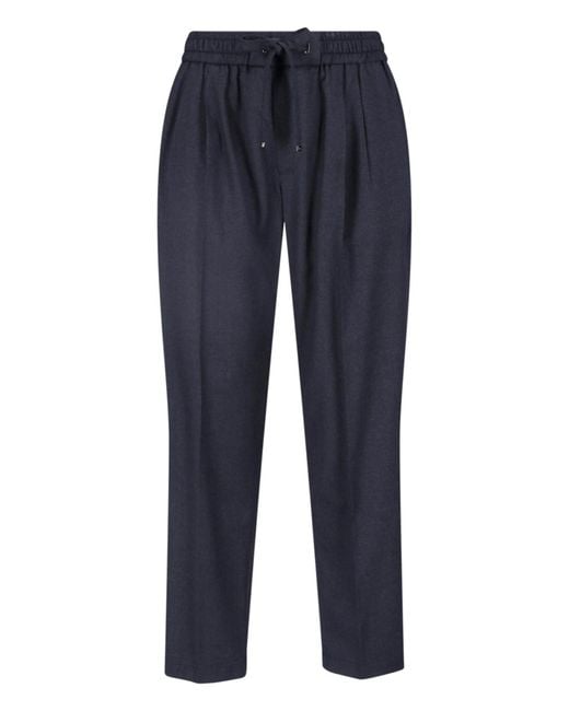 Dolce & Gabbana Blue Virgin Wool Trousers for men