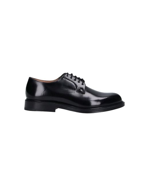 Church's Black Polished Leather Derby Shoes With Round Toe for men