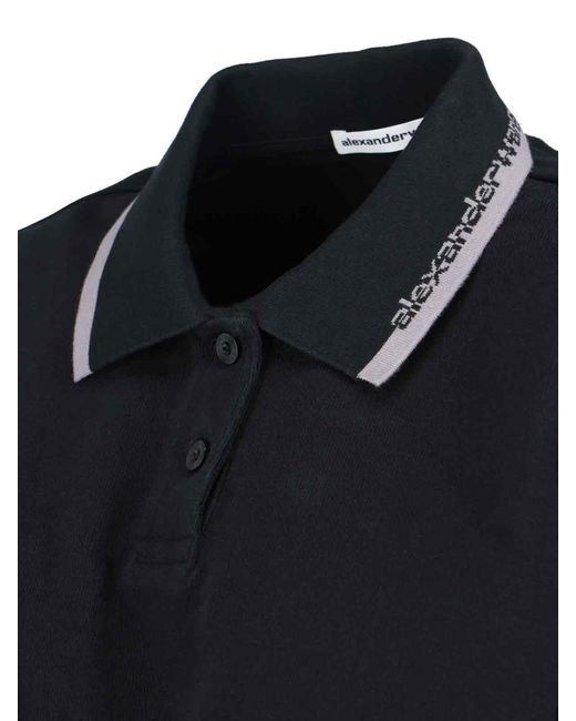 Alexander Wang Black Logo Polo