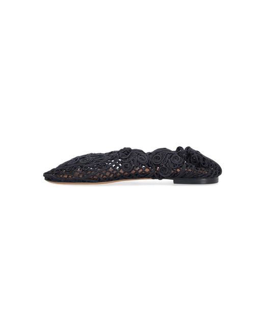 Odissi Black Ballet Flats "Iris"