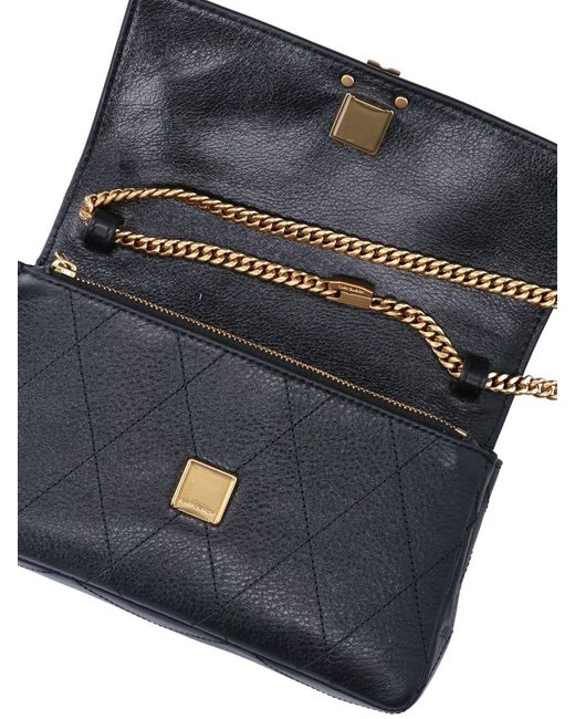 Tory Burch Black Wallet With Chain “Charlie”