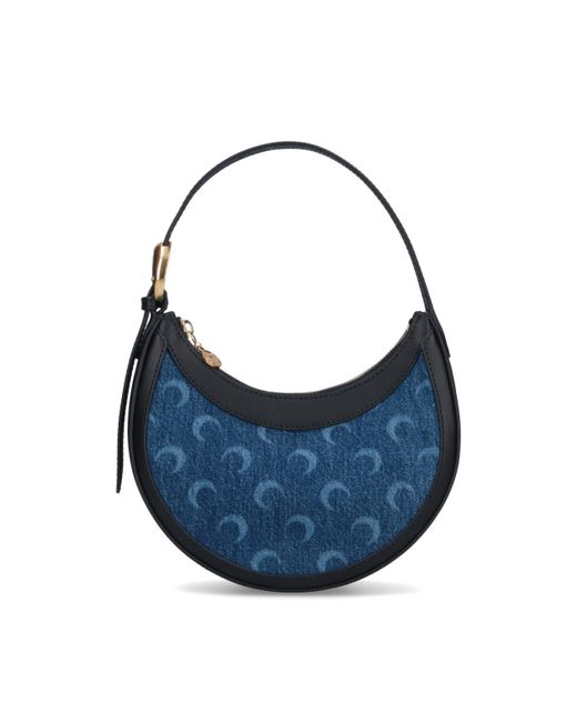 MARINE SERRE Blue "eclipse" Mini Bag