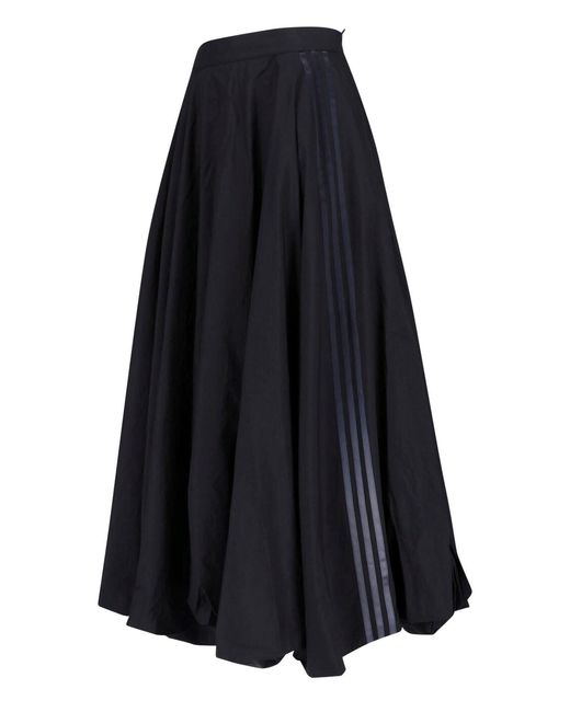 Y-3 Blue Gradient 3 Stripes Midi Skirt