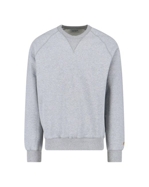 Carhartt Gray Chase Crew Neck Sweatshirt for men