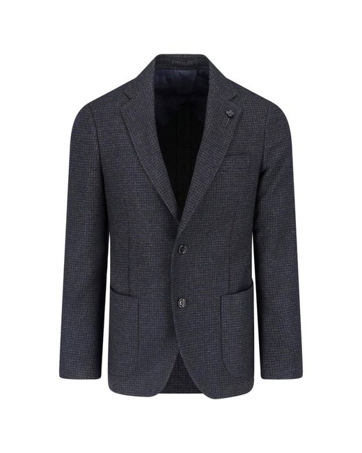 Lardini Blue Single-Breasted Blazer for men