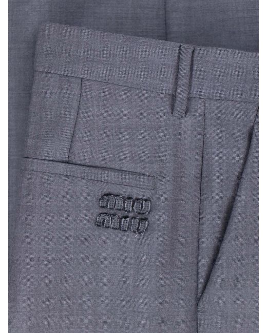 Miu Miu Blue Tailored Trousers