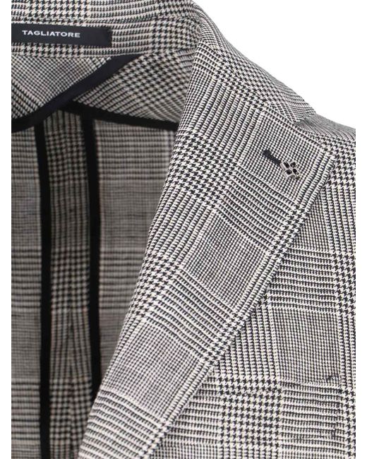 Tagliatore Gray Single-Breasted Blazer for men