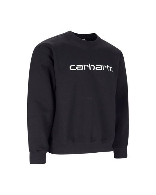 Felpa Logo di Carhartt in Blue da Uomo