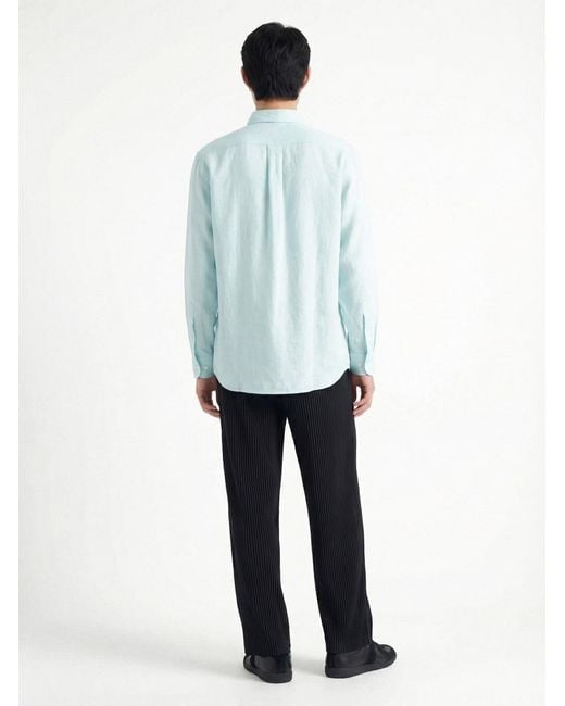 Kaptain Sunshine Blue Cotton Shirt for men