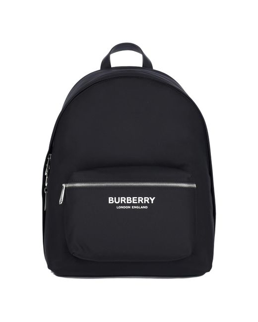 Burberry Black Logo Backpack for men